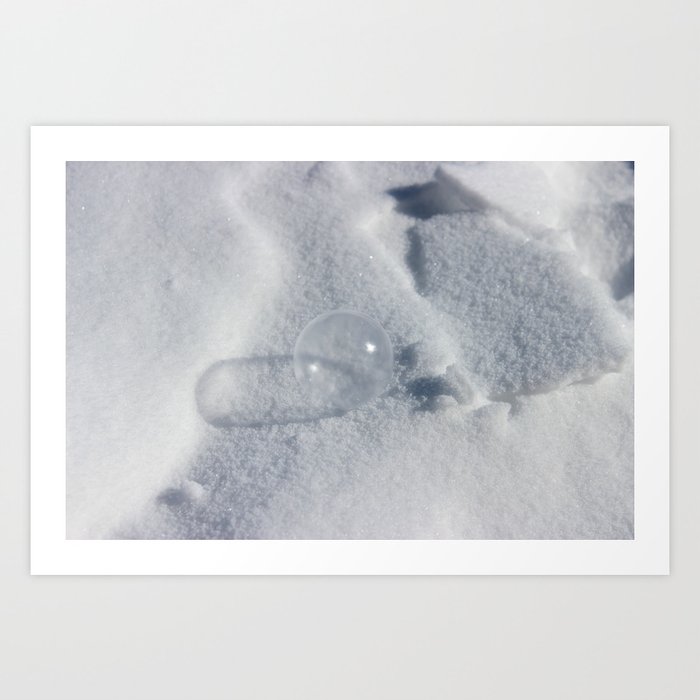 Bubble in the Snow Art Print