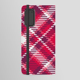 Retro Valentine's tartan texture red burgundy pattern Android Wallet Case