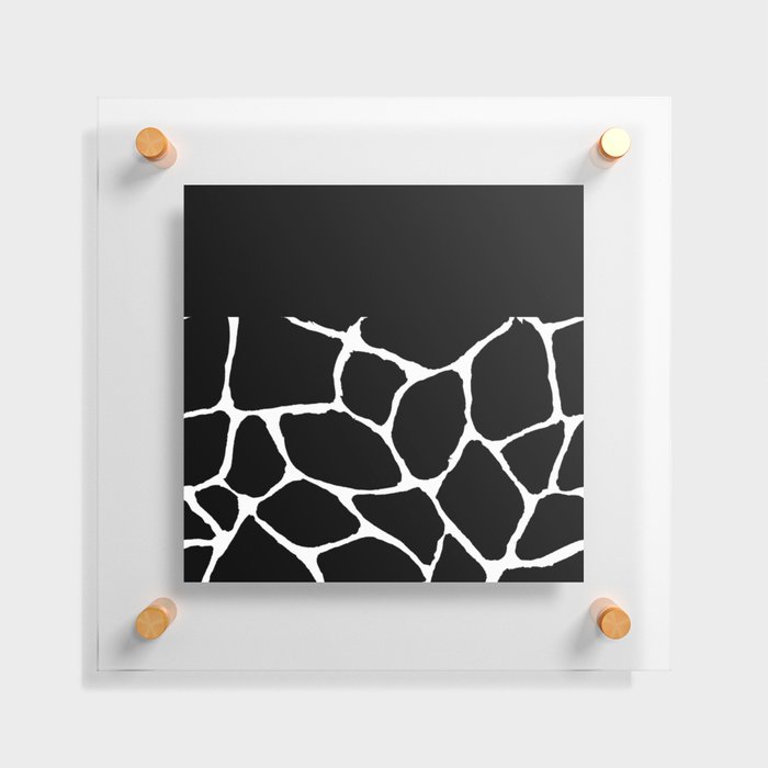 Black & White Stone Tiling Floating Acrylic Print