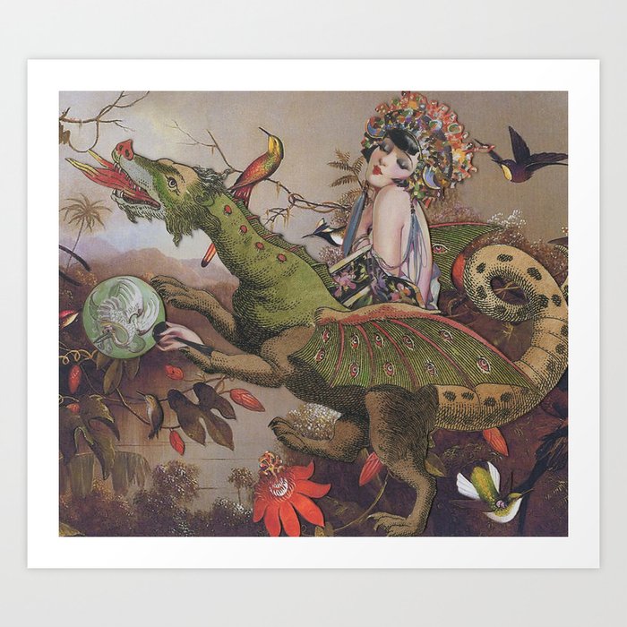 Dragon Dreaming Art Print By Kitscheart