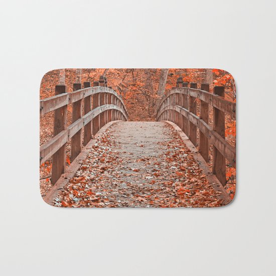 Ruby Red Bridge Bath Mat