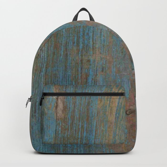 old blue wooden board Backpack