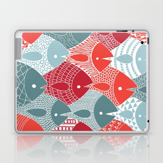 Fish Overlap Pattern Laptop & iPad Skin