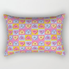 Mean Candy Heart Valentines Rectangular Pillow