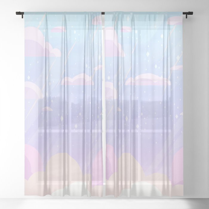 Pastel Heaven Sheer Curtain