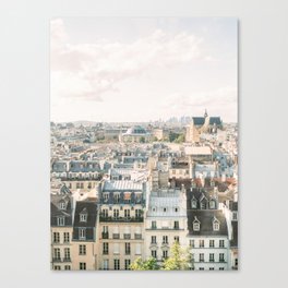 Parisian rooftops on film | Paris city views | Fine Art Travel Photography Canvas Print