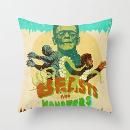 BEASTS AND MONSTERS Throw Pillow