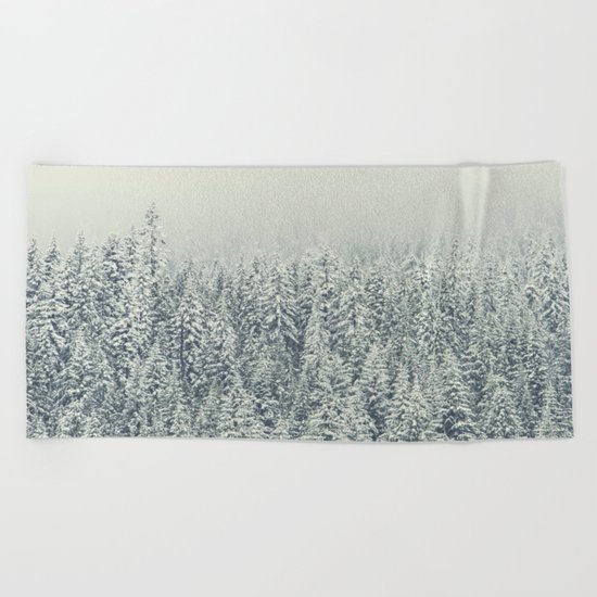 Winter Forest Beach Towel