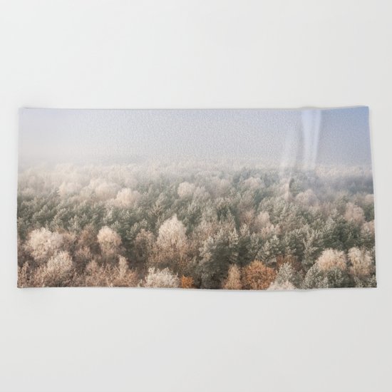 Vanish in the Snow Beach Towel