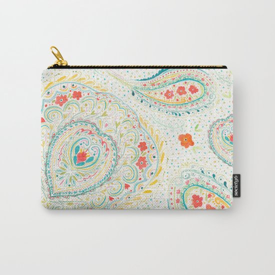 Watercolor Paisley Carry-All Pouch