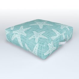 Sweet Starfish Pattern 245 Aqua Outdoor Floor Cushion