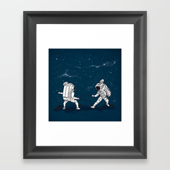 Fencing at a higher Level Framed Art Print