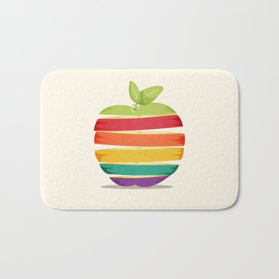 Rainbow Apple Bath Mat