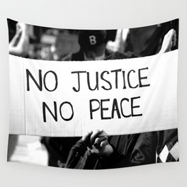 No Justice No Peace Wall Tapestry