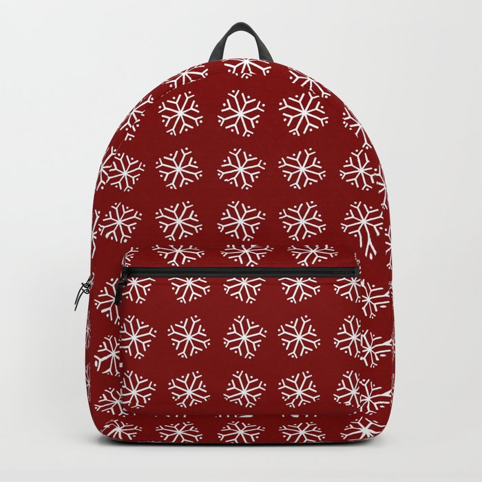 snowflake 13 For Christmas red Backpack