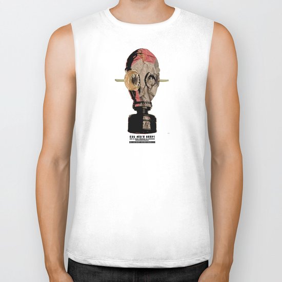 Eat more beef! Gas Mask Collage Biker Tank