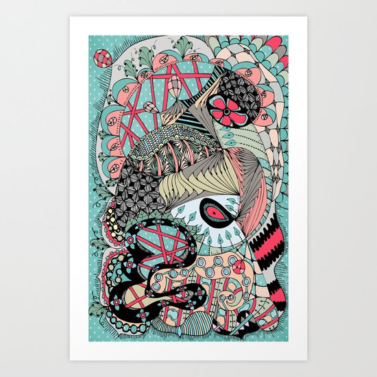 The eye looking flower Art Print