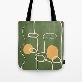 Abstract Face Line Art 06 Tote Bag