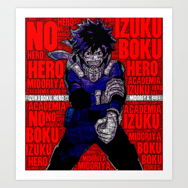 Izuku Midoriya Boku No Hero Academia My Hero Academia Art Print By Qshiro Society6