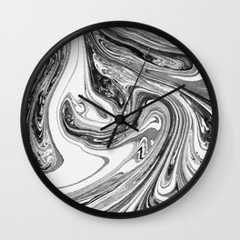 Black & White Swirl Wall Clock