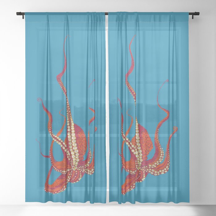 Stitches: Octopus Sheer Curtain