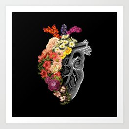 Flower Heart Spring Art Print