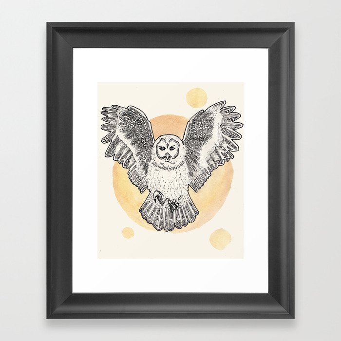 Owl Be Back Framed Art Print