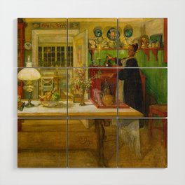 Getting Ready for a Game, 1901 by Carl Larsson Wood Wall Art