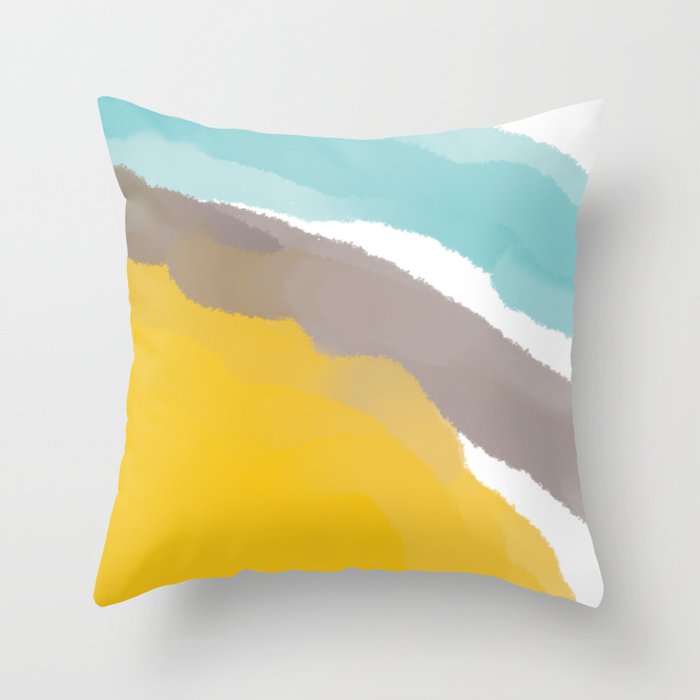 yellow and grey pillows