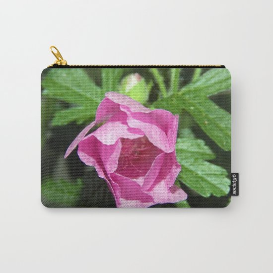 Musk Mallow - Pretty Pink Flower Carry-All Pouch