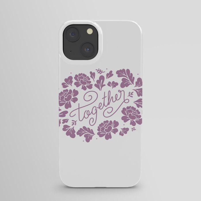 Floral Together Mauve iPhone Case