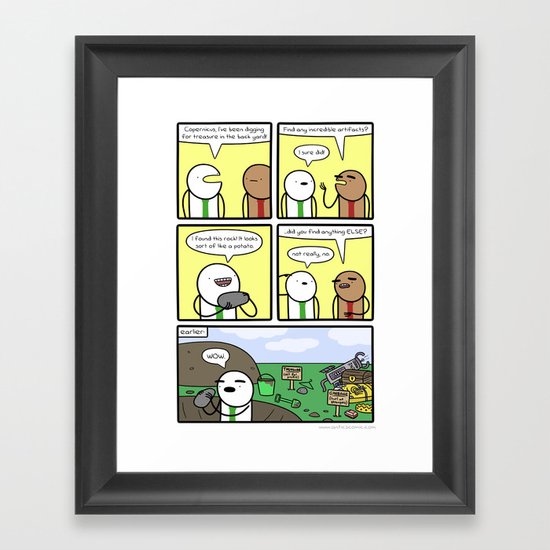 Antics #305 - digging deeper Framed Art Print