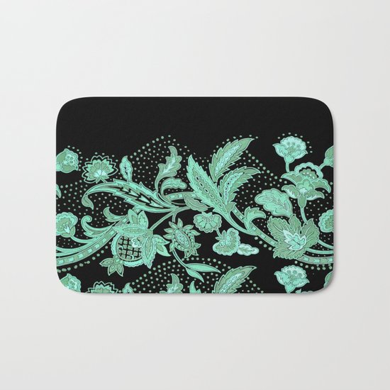 lace stripe Bath Mat