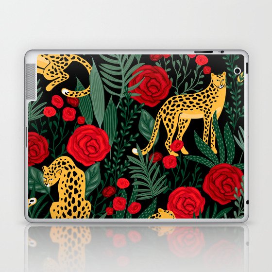 Leopards & Roses Pattern Laptop & iPad Skin
