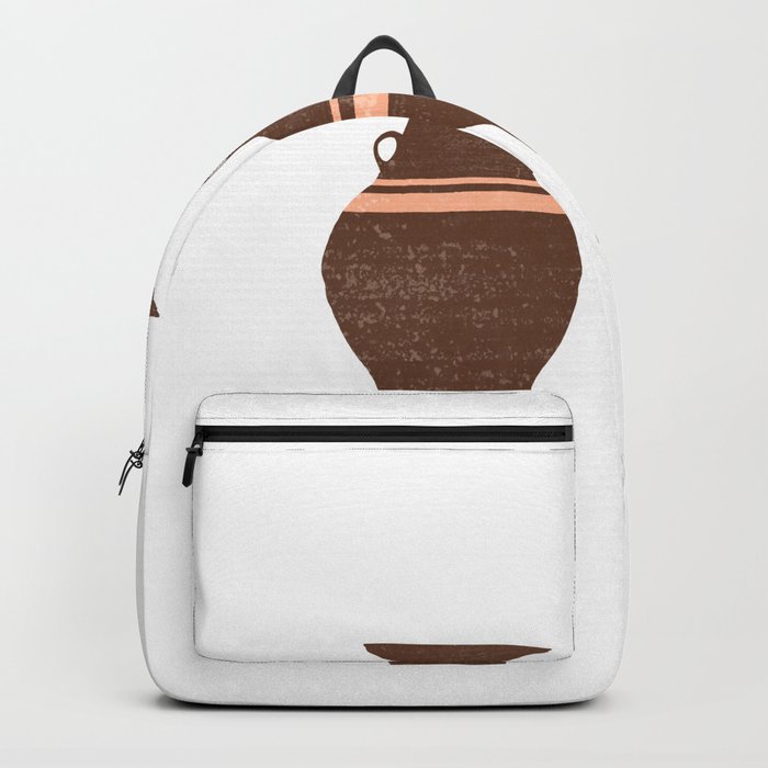 Greek Pottery 38 - Hydria - Terracotta Series - Modern, Contemporary, Minimal Abstract - Auburn Backpack