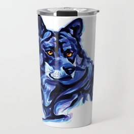 Blue Wolf Travel Mug