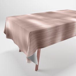Rose Gold Brushed Metallic Texture Tablecloth