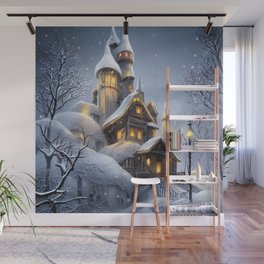 Haunted Winter Castle Wall Mural