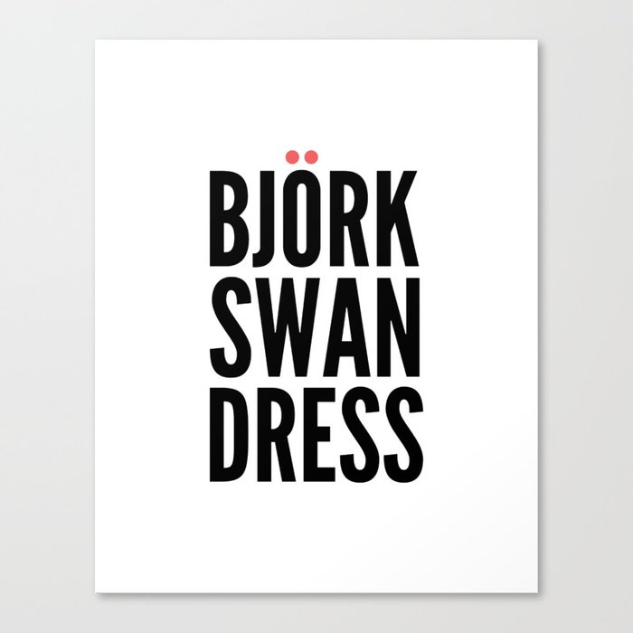 BJORK SWAN DRESS Canvas Print