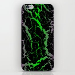 Cracked Space Lava - Pink/Green iPhone Skin