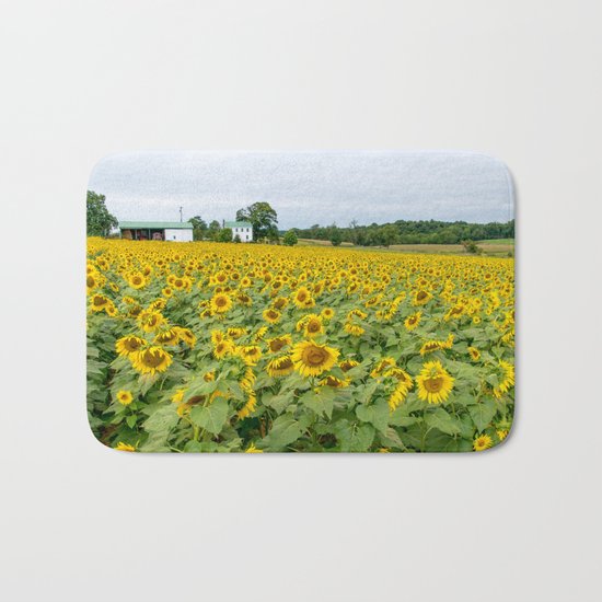 Field of Yellow Bath Mat