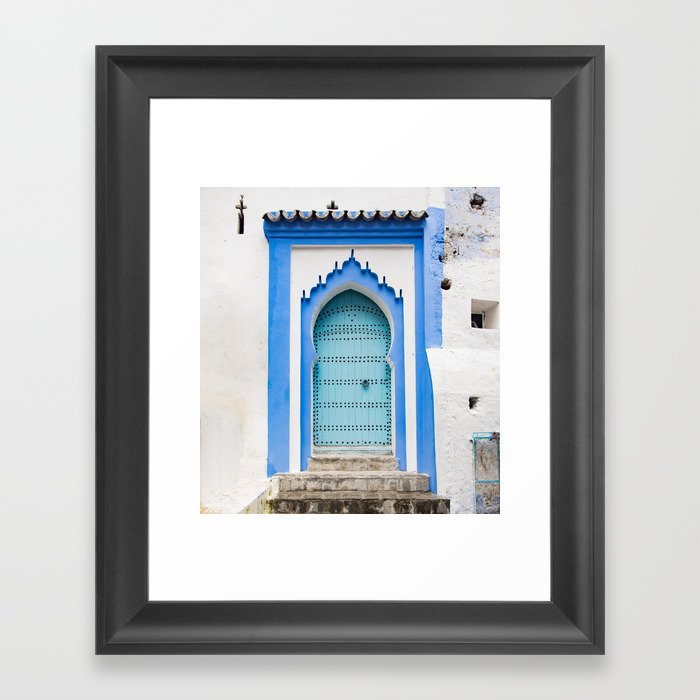 Doors - Chefchaouen, Morocco Framed Art Print