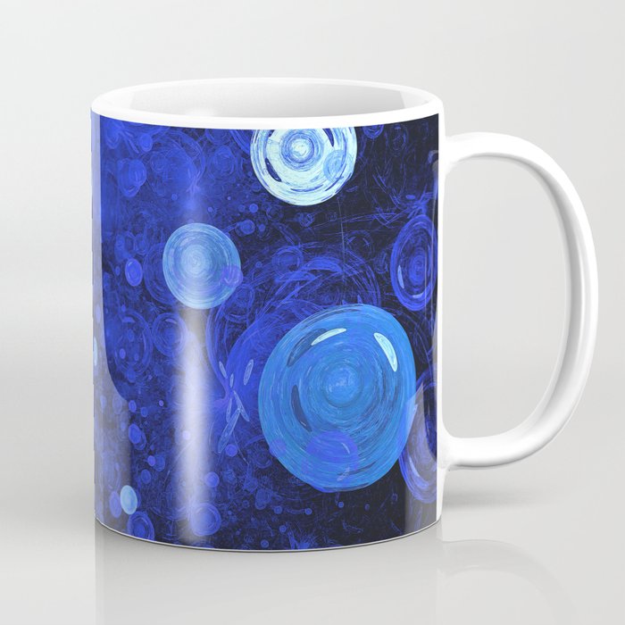 Ocean Gems | Dark Blue Abstract Geometry Coffee Mug