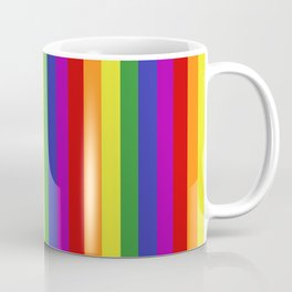 Rainbow vibrant colorful stripes pattern  Mug