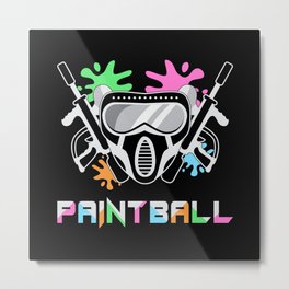 Paintball Airsoft Painter Softair Gotcha Gift Idea Metal Print | Tactical Sport, Rifle, Army, Aaa, Gift Idea, Balls, Birthday Present, Shooting, Painter, Paintball 