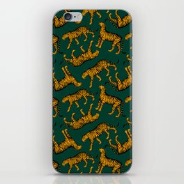 Tigers (Dark Green and Marigold) iPhone Skin