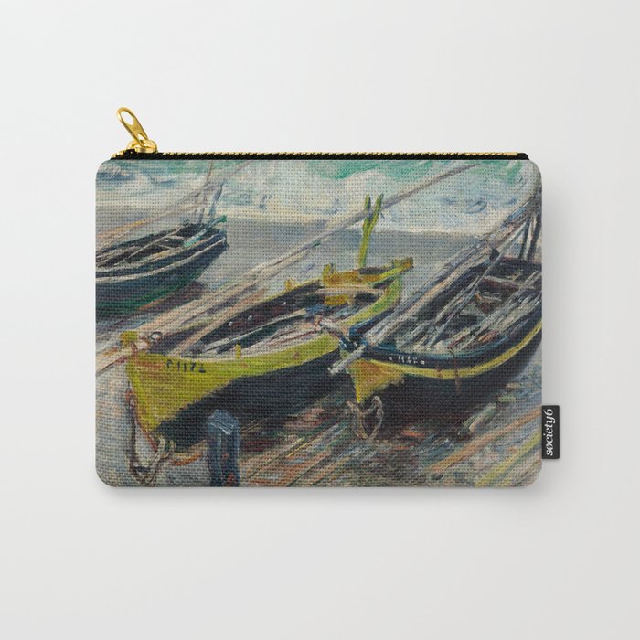 Claude Monet - Three Fishing Boats Carry-All Pouch