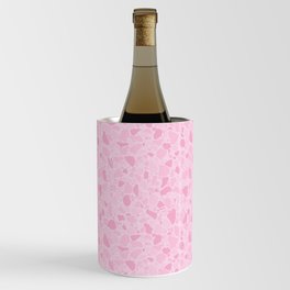 Pink Terrazzo flooring pattern. Digital Illustration background Wine Chiller
