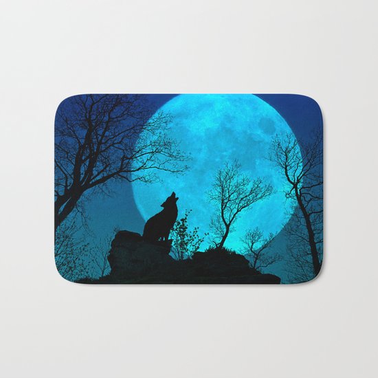 Howling wolf Bath Mat