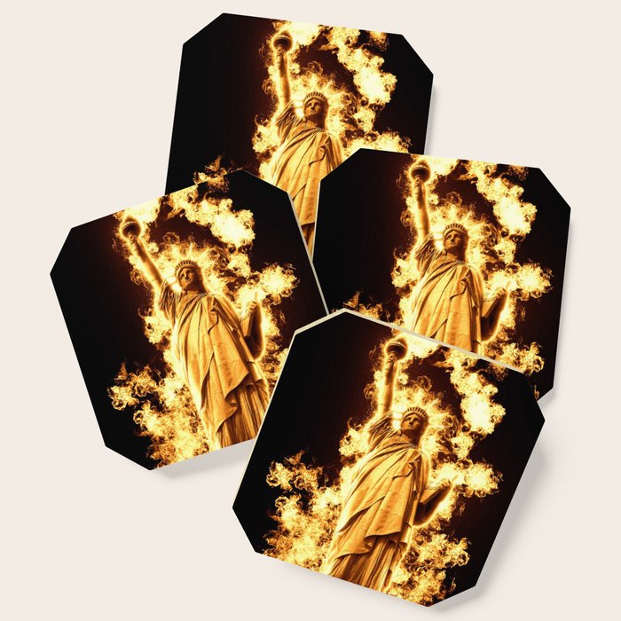 The Flaming Statue of Liberty (also known as Liberty Illuminating the World) A colossal